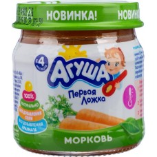 Пюре овощное АГУША Морковь, с 4 месяцев, 80г в магазинах Лента