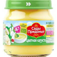 Пюре овощное САДЫ ПРИДОНЬЯ Цветная капуста, с 4 месяцев, 80г в магазинах Лента