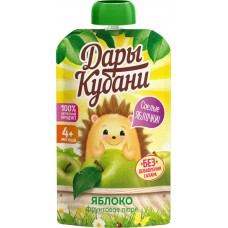 Пюре фруктовое ДАРЫ КУБАНИ Яблоко, с 4 месяцев, 90г в магазинах Лента