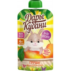 Пюре фруктовое ДАРЫ КУБАНИ Груша, с 4 месяцев, 90г в магазинах Лента