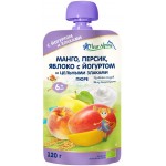 Пюре фруктовое FLEUR ALPINE Манго, персик и яблоко, с йогуртом, с 6 месяцев, 120г Пюре фруктовое FLEUR ALPINE Манго, персик и яблоко, с йогуртом, с 6 месяцев, 120г