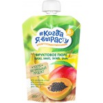 Пюре фруктовое КОГДА Я ВЫРАСТУ Яблоко, манго, папайя и банан, с 8 месяцев, 220г Пюре фруктовое КОГДА Я ВЫРАСТУ Яблоко, манго, папайя и банан, с 8 месяцев, 220г