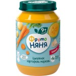 Пюре мясо-растительное ФРУТОНЯНЯ Картофель и морковь с цыпленком, с 9 месяцев, 190г