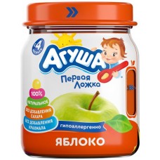 Пюре фруктовое АГУША Яблоко, с 4 месяцев, 100г в магазинах Лента