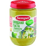 Пюре овощное SEMPER Овощная паста с брокколи, с 9 месяцев, 190г Пюре овощное SEMPER Овощная паста с брокколи, с 9 месяцев, 190г