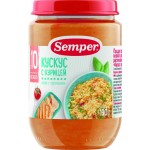 Пюре мясо-растительное SEMPER Кускус с курицей, с 10 месяцев, 190г