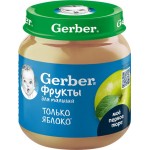 Пюре GERBER Яблоко, с 4 месяцев, 125г