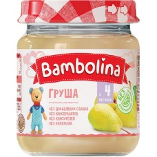 Пюре фруктовое BAMBOLINA Груша, с 4 месяцев, 100г в магазинах Лента
