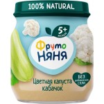 Пюре овощное ФРУТОНЯНЯ Цветная капуста и кабачок, с 5 месяцев, 110г