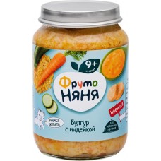 Консервы ФРУТОНЯНЯ Булгур с индейкой, с 9 месяцев, 190г в магазинах Лента