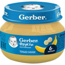 Пюре фруктовое GERBER Банан, с 6 месяцев, 71г в магазинах Лента