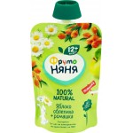 Пюре фруктово-ягодное ФРУТОНЯНЯ Яблоко и облепиха с ромашкой, с 12 месяцев, 90г Пюре фруктово-ягодное ФРУТОНЯНЯ Яблоко и облепиха с ромашкой, с 12 месяцев, 90г