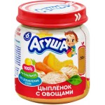 Пюре мясо-растительное АГУША Цыпленок с овощами, с 6 месяцев, 100г