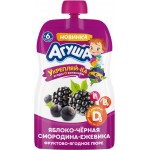 Пюре фруктово-ягодное АГУША Укрепляй-ка Яблоко, черная смородина и ежевика, с 6 месяцев, 80г Пюре фруктово-ягодное АГУША Укрепляй-ка Яблоко, черная смородина и ежевика, с 6 месяцев, 80г