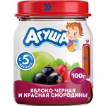Пюре фруктово-ягодное АГУША Яблоко, черная и красная смородина, с 5 месяцев, 100г Пюре фруктово-ягодное АГУША Яблоко, черная и красная смородина, с 5 месяцев, 100г