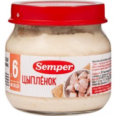 Пюре мясное SEMPER Цыпленок, с 6 месяцев, 80г в магазинах Лента