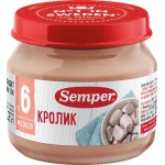 Пюре мясное SEMPER Кролик, с 6 месяцев, 80г