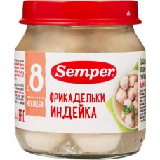 Фрикадельки мясные SEMPER Индейка, с 8 месяцев, 100г в магазинах Лента