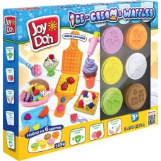 Масса для лепки JOY DOH Ice-cream & waffles Мороженое и вафли, 6х28г в магазинах Лента
