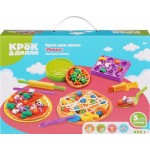 Тесто для лепки КРОК&ДИЛЛИ Пицца, с аксессуарами, 12 предметов, Арт. 3208