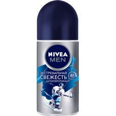 Дезодорант роликовый мужской NIVEA Deodorant For Men Экстремальная свежесть, 50мл в магазинах Лента Дезодорант роликовый мужской NIVEA Deodorant For Men Экстремальная свежесть, 50мл в магазинах Лента