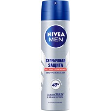 Дезодорант-спрей мужской NIVEA Silver For Men Серебряная защита, 150мл в магазинах Лента