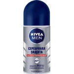 Дезодорант роликовый мужской NIVEA Silver For Men Серебряная защита, 50мл Дезодорант роликовый мужской NIVEA Silver For Men Серебряная защита, 50мл