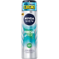 Антиперспирант-спрей мужской NIVEA Men Fresh Kick, 150мл в магазинах Лента Антиперспирант-спрей мужской NIVEA Men Fresh Kick, 150мл в магазинах Лента