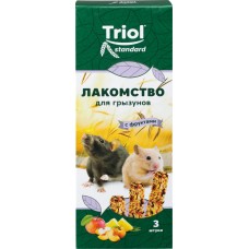 Лакомство для грызунов TRIOL с фруктами, 3шт в магазинах Лента