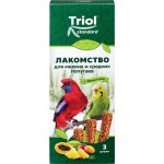Лакомство для мелких и средних попугаев TRIOL с фруктами, 80г