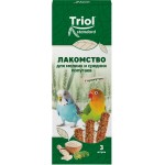 Лакомство для попугаев TRIOL с кунжутом, для мелких и средних пород, 80г