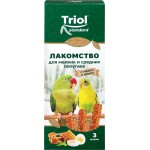 Лакомство для мелких и средних попугаев TRIOL с медом и яйцом, 80г