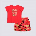 Пижама детская INWIN Kids футболка и шорты, красная, Арт. LUK009
