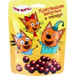 Хрустящие шарики ТРИ КОТА в шоколадной глазури, 75г