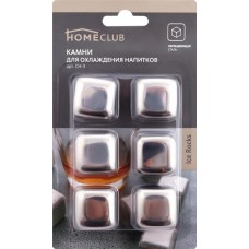 Камни для охлаждения напитков HOMECLUB Ice rocks, нержавеющая сталь, Арт. CH-3, 6шт в магазинах Лента