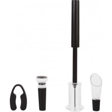 Набор аксессуаров для вина Wine Time, 4 предмета: пробка, штопор вакуум, нож для фольги, аэратор, Арт. RG-set1 в магазинах Лента