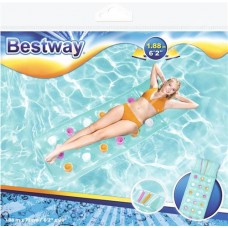 Матрас надувной для плавания BESTWAY 188х71см, с ремкомплектом, цвета в ассортименте, Арт. 43014 в магазинах Лента