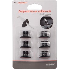 Держатели кабеля AUTOSTANDART Арт. 103490, 6шт в магазинах Лента