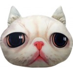 Подушка автомобильная ЛЕНТА Белый кот 26х22х12см 3D, Арт. IS01012