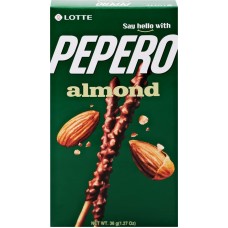 Соломка LOTTE Almond Pepero в шоколадной глазури с миндалем, 36г в магазинах Лента