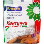 Сухари ЛЕНТА Итальянский десерт Кантуччи с изюмом, 200г Сухари ЛЕНТА Итальянский десерт Кантуччи с изюмом, 200г