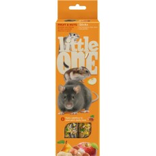 Палочки для хомяков, крыс, мышей и песчанок LITTLE ONE с фруктами и орехами, 2x60г в магазинах Лента