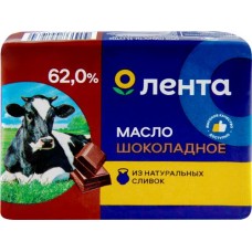 Масло сливочное ЛЕНТА Шоколадное 62%, без змж, 180г в магазинах Лента