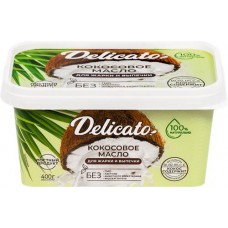 Масло кокосовое DELICATO рафинированное отбеленное дезодорированное, 400г в магазинах Лента