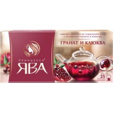 Напиток чайный ПРИНЦЕССА ЯВА Гранат и клюква, 25пак в магазинах Лента