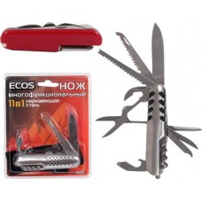 Нож туристический многофункциональный ECOS 17,5см, 11в1 в чехле, Арт. 325111/12/13 в магазинах Лента