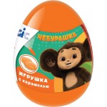 Карамель леденцовая ЧЕБУРАШКА со вкусом апельсина, с подарком, 10г