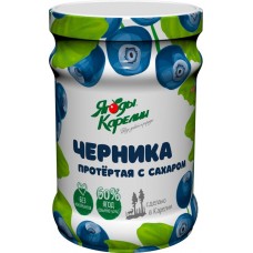 Черника ЯГОДЫ КАРЕЛИИ протертая с сахаром, 280г в магазинах Лента