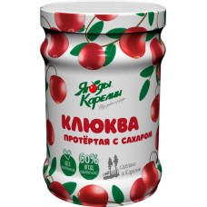 Клюква ЯГОДЫ КАРЕЛИИ протертая с сахаром, 280г в магазинах Лента
