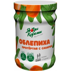 Облепиха ЯГОДЫ КАРЕЛИИ протертая с сахаром, 280г в магазинах Лента